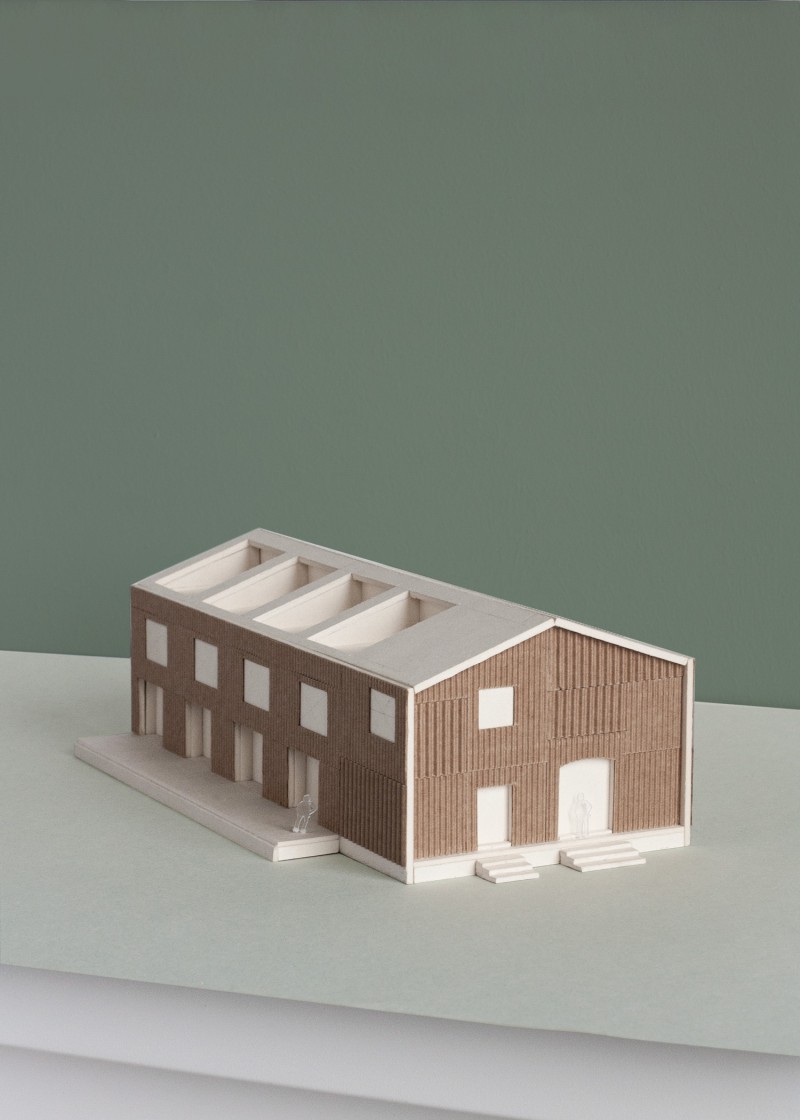 model photo of sustainable architectural project 