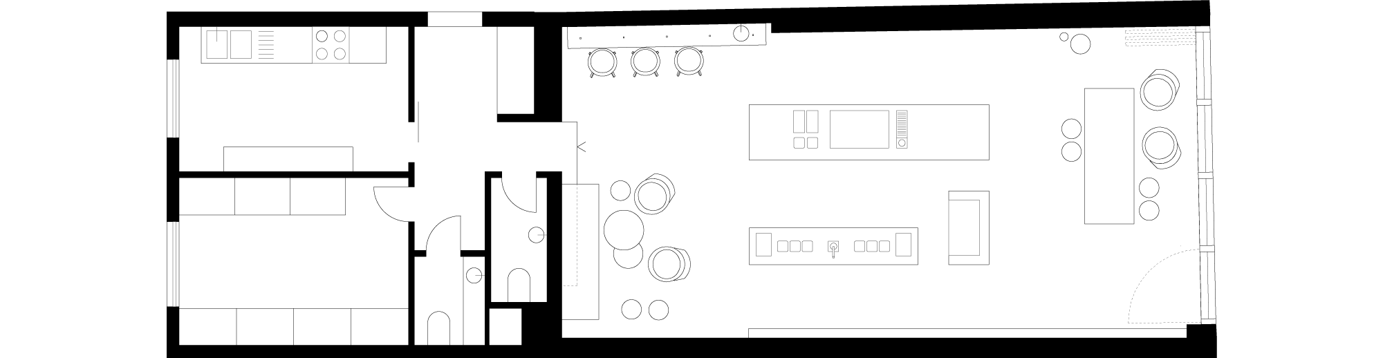 floor plan of Tornqvist Coffee Hamburg designed by AENY